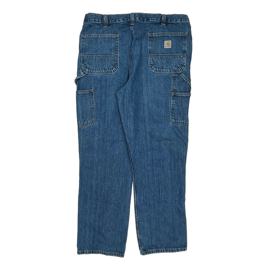Carhartt Double Knee Carpenter Jeans - 38W 32L Blue Denim