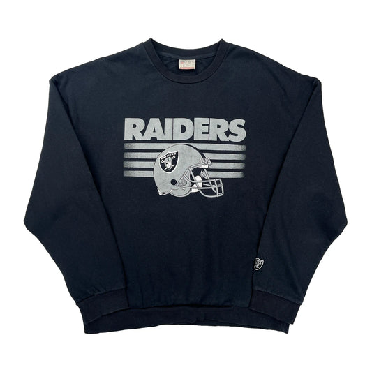 Raiders Nfl Football Sweatshirt - 2XL Black Cotton