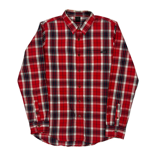 Oakley Checked Flannel Shirt - Medium Blue Cotton