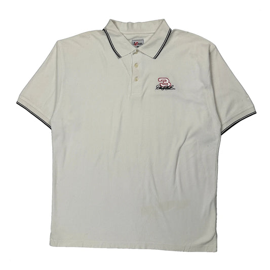 Dale Earnhardt Chase Authentics Nascar Polo Shirt - XL White Cotton Blend