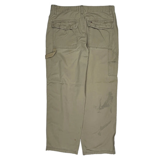 Tommy Hilfiger Carpenter Trousers - 37W 32L Beige Cotton