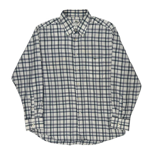 Lacoste Checked Shirt - XL Blue Cotton