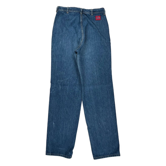 70S Big Blue Jeans - 29W 34L Blue Denim