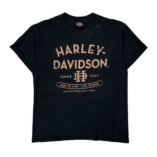 Tucson Arizona Harley Davidson T-Shirt - Large Black Cotton