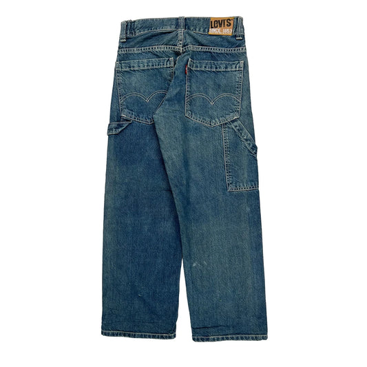 Levis Wide Leg Carpenter Jeans - 28W 26L Blue Cotton