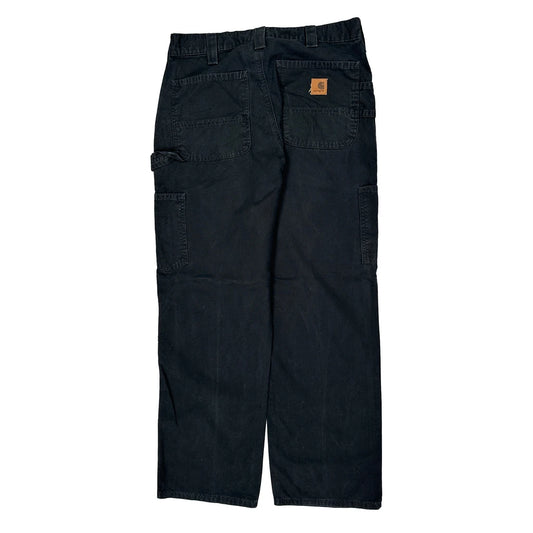 Dungaree Fit Carhartt Carpenter Trousers - 32W 30L Black Cotton
