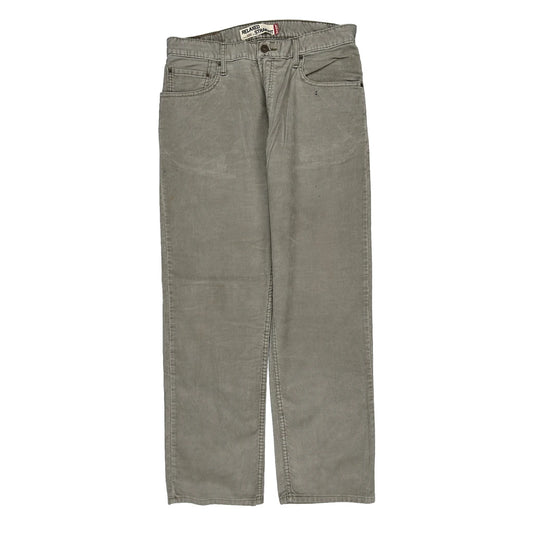 Levis Cord Trousers - 34″ Waist Grey Cotton Blend