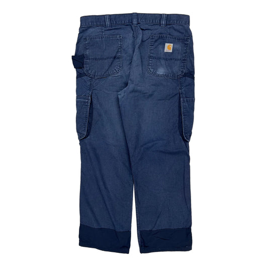 Carhartt Ripstop Cargo Trousers - 36W 30L Blue Cotton Blend