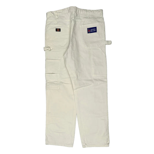 Sherwin Williams Dickies Carpenter Trousers - 35W 32L White Cotton