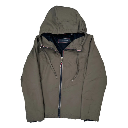 Vintage Tommy Hilfiger Jacket - Medium Gray Polyester