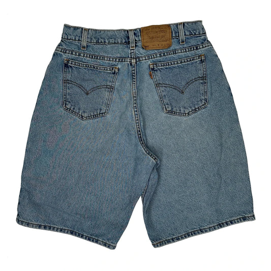 Levis Denim Shorts - 32W 10L Light Wash Cotton