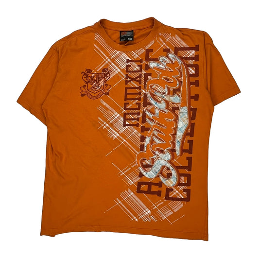 Southpole Graphic T-Shirt - 2XL Orange Cotton