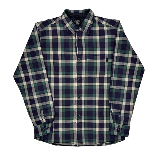 Stussy Checked Flannel Shirt - XL Green Cotton
