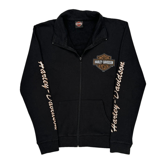 Niagara Falls Canada Harley Davidson Spellout Track Jacket - Large Black Cotton