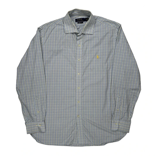 Polo By Ralph Lauren Checked Shirt - Large Blue Cotton