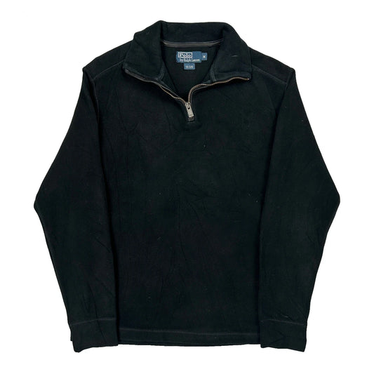 Vintage Polo By Ralph Lauren 1/4 Zip - Medium Black Cotton
