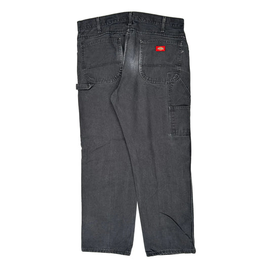 Dickies Carpenter Trousers - 36W 31L Black Cotton