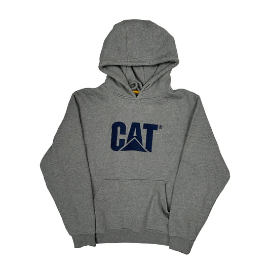 Cat Workwear Hoodie - Medium Grey Cotton Blend