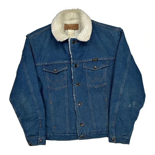 Wrangler Denim Jacket - Large Blue Cotton
