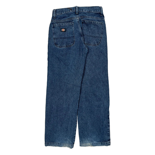 Dickies Baggy Double Knee Carpenter Jeans - 27W 30L Blue Denim