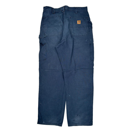Carhartt Carpenter Trousers - 38W 34L Blue Cotton