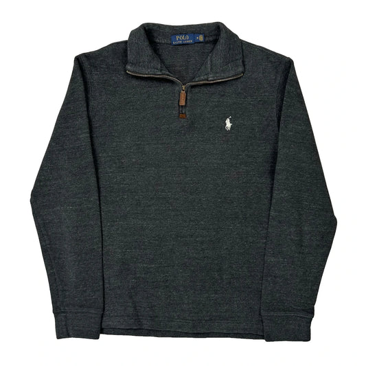 Polo By Ralph Lauren 1/4 Zip - Medium Grey Cotton