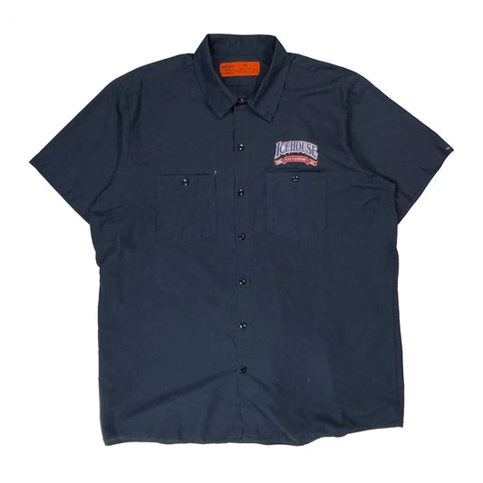 Icehouse Dickies Short Sleeve Shirt - XL Navy Polyester Blend