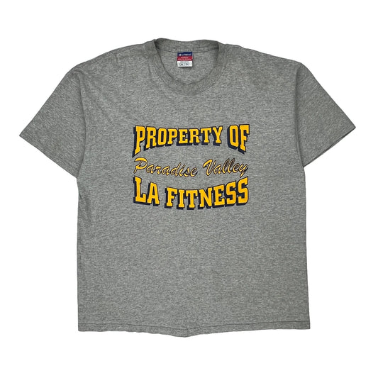 La Fitness Champion Graphic T-Shirt - XL Grey Cotton