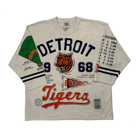 Detroit Tigers Long Gone Mlb Long Sleeve T-Shirt - XL Grey Cotton