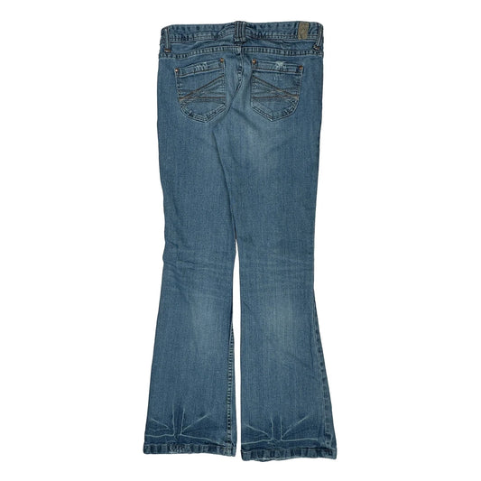 Levis Flared Jeans - 30W UK 10 Blue Cotton
