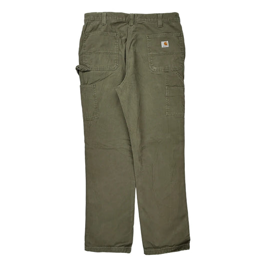 Carhartt Cargo Carpenter Trousers - 36W 32L Green Cotton