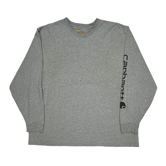 Carhartt Long Sleeve T-Shirt - 2XL Gray Cotton