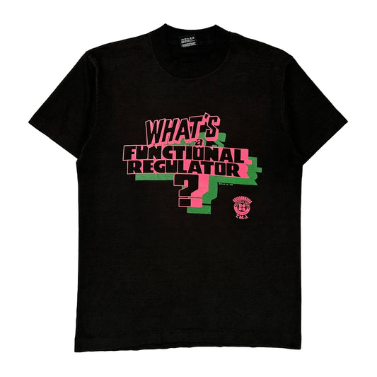 Made In USA Single Stitch Fruit Of The Loom Graphic T-Shirt - Medium Black Cotton