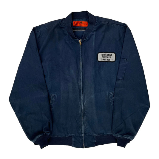 Red Kap Bomber Jacket - Large Navy Polyester Blend