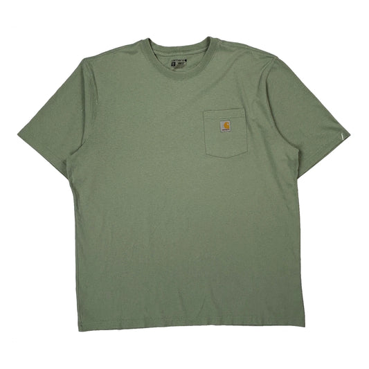 Carhartt T-Shirt - 2XL Green Cotton