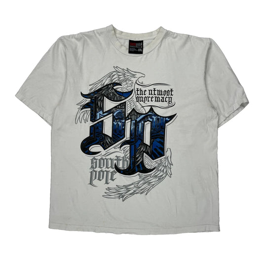 The Utmost Supremacy Southpole Graphic T-Shirt - 2XL White Cotton