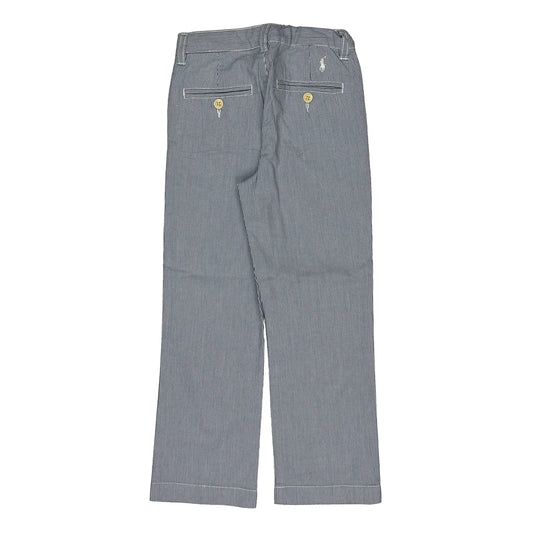 Age 5 Polo By Ralph Lauren Pinstripe Trousers - Small Blue Cotton