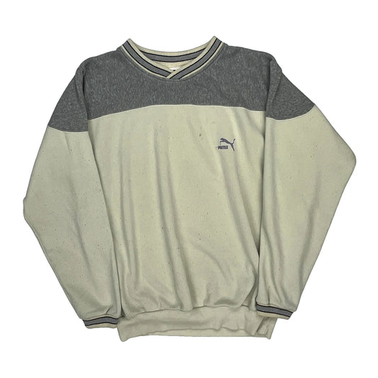 Puma Sweatshirt - Large Cream Cotton