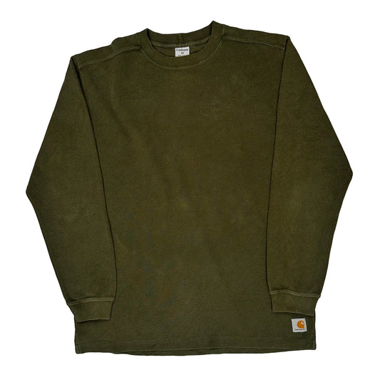 Carhartt Long Sleeve T-Shirt - Medium Green Cotton