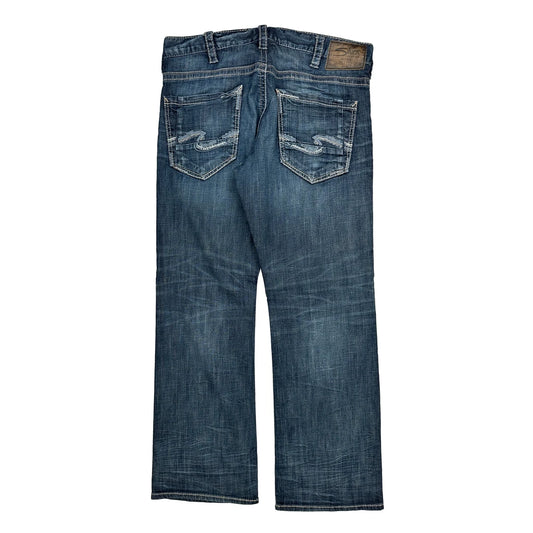 Silver Jeans - 37W 32L Blue Cotton Blend