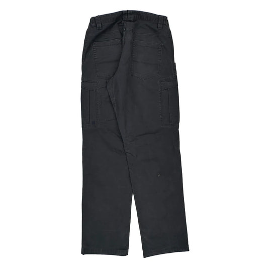 Unbranded Double Knee Cargo Trousers - 34W 32L Black Cotton