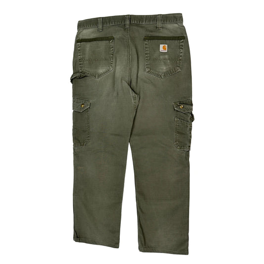 Carhartt Cargo Trousers - 36W 32L Green Cotton
