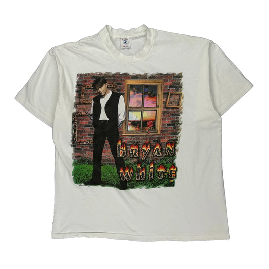 Bryan White Delta Band T-Shirt - XL White Cotton