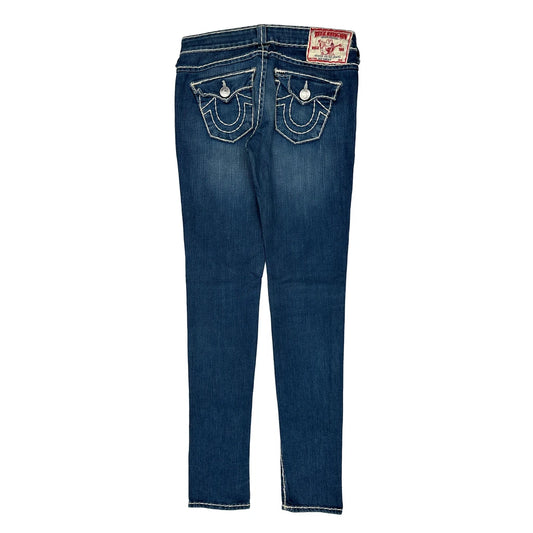 Vintage True Religion Skinny Jeans - 30W UK 8 Blue Cotton