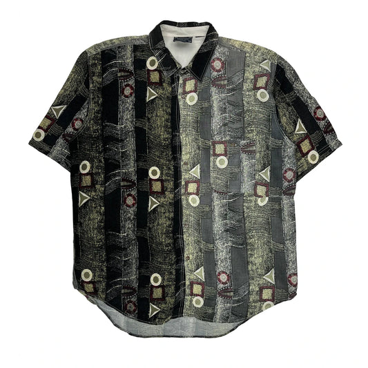 Vintage Bertini Short Sleeve Shirt - Large Multicoloured Cotton
