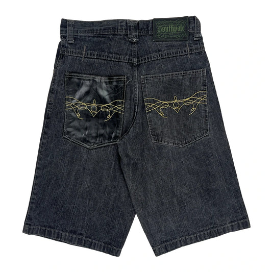 Vintage Southpole Baggy Denim Shorts - 31W 12L Grey Denim
