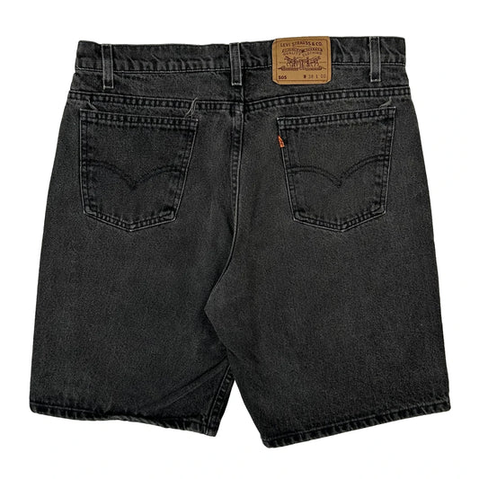 Vintage Levis Denim Shorts - 35W 9L Black Denim