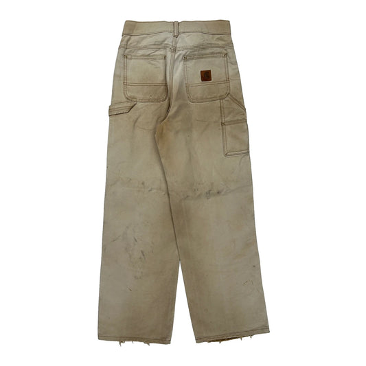 Carhartt Carpenter Trousers - 32W 30L Beige Cotton