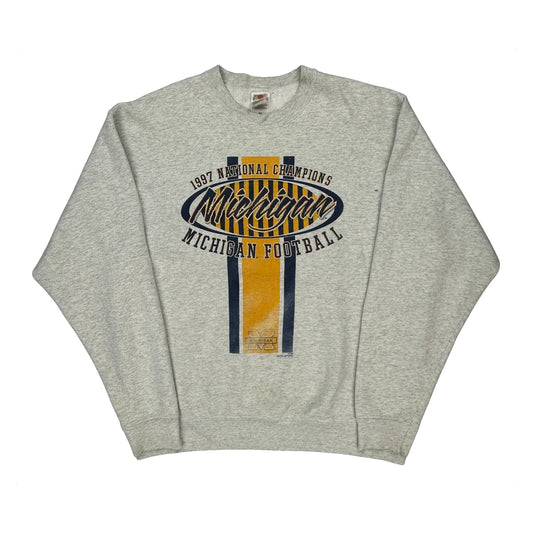 Fruit Of The Loom College Sweatshirt - XL Grey Cotton Blend