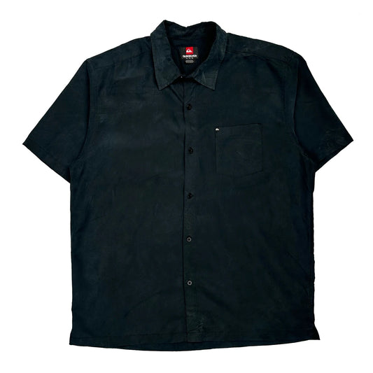 Quiksilver Short Sleeve Shirt - XL Black Cotton
